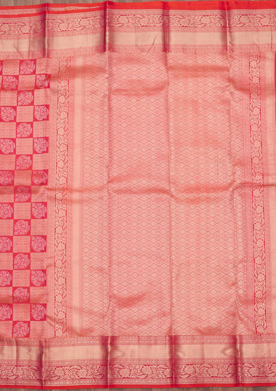 Orange Zariwork (Gold) Silk Silk_Saree