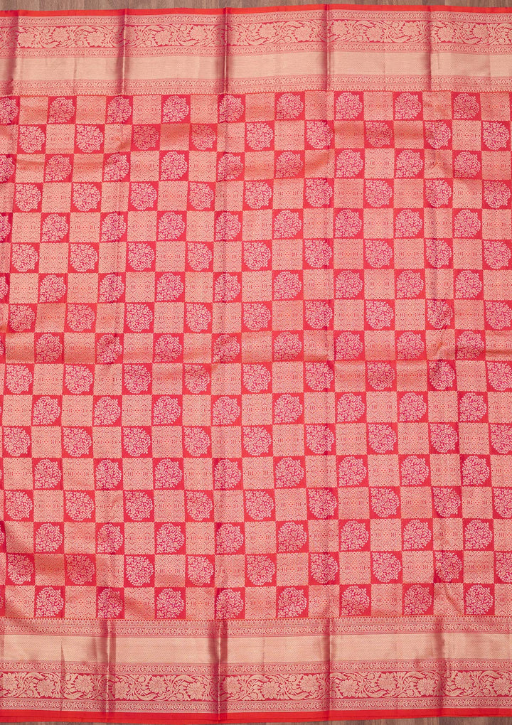 Orange Zariwork (Gold) Silk Silk_Saree