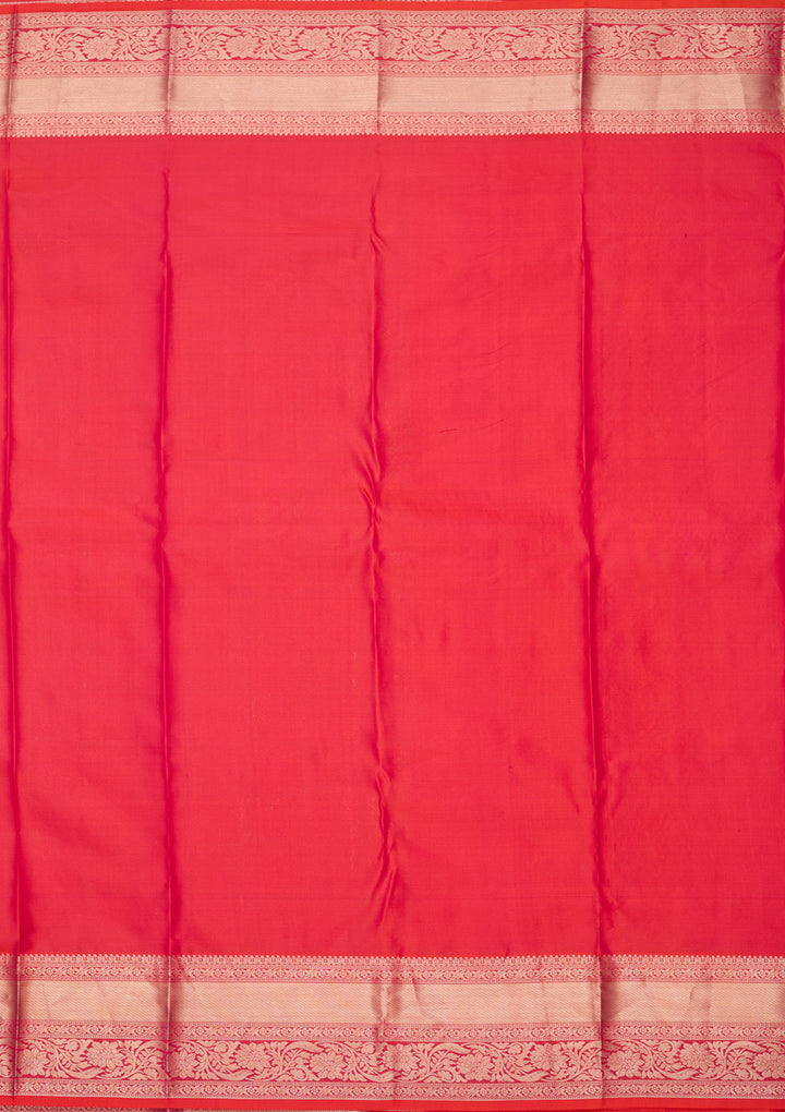 Orange Zariwork (Gold) Silk Silk_Saree