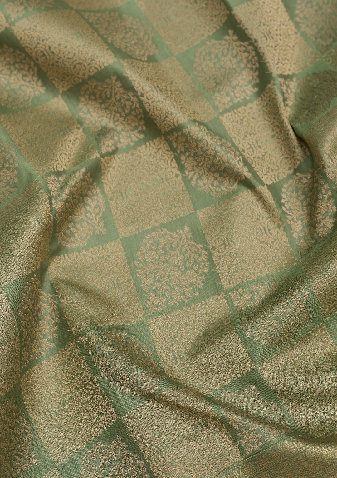 Pista Green Zariwork Pure Silk Saree
