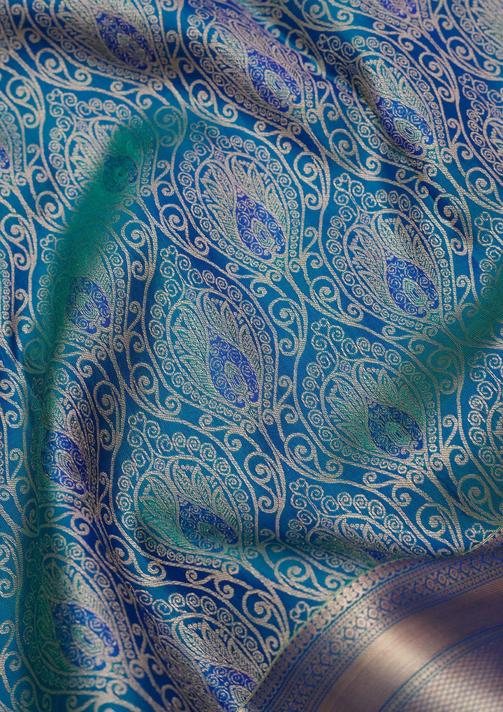Royal Blue Zariwork (Gold) Pure Silk Silk_Saree