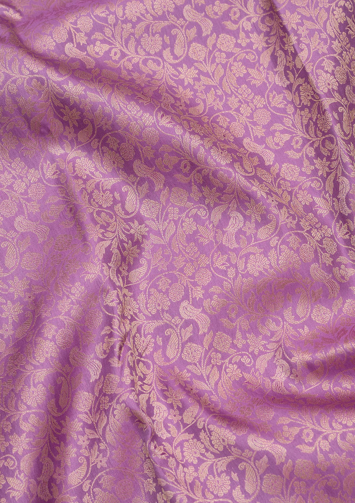 Lavender Zariwork Pure Silk Saree