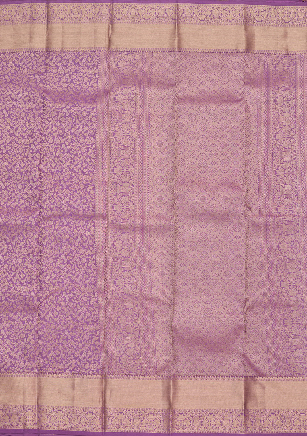 Lavender Zariwork Pure Silk Saree