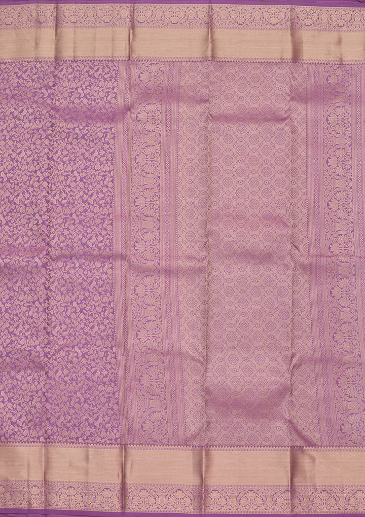 Lavender Zariwork Pure Silk Saree