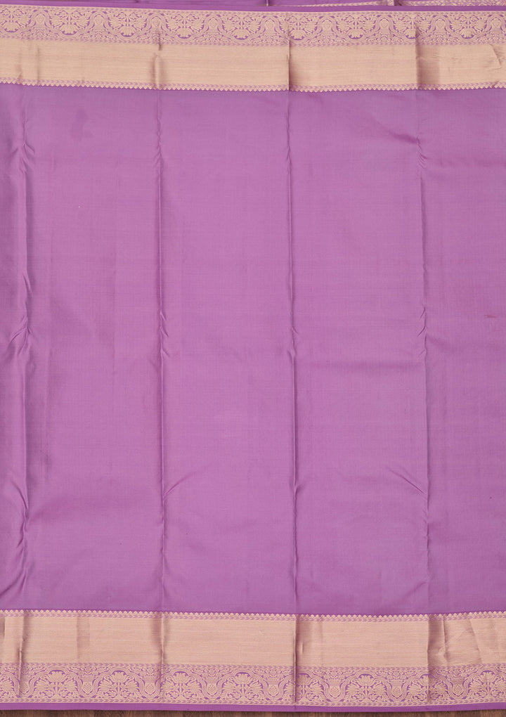 Lavender Zariwork Pure Silk Saree