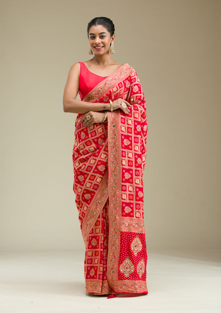 Red Zariwork Banarasi Saree