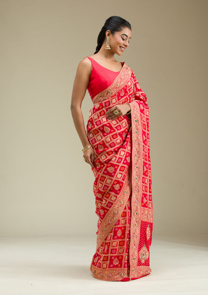Red Zariwork Banarasi Saree