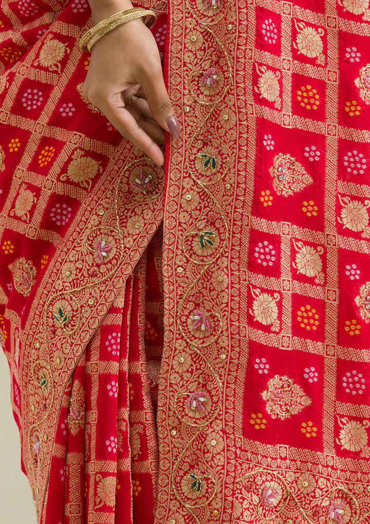 Red Zariwork Banarasi Saree