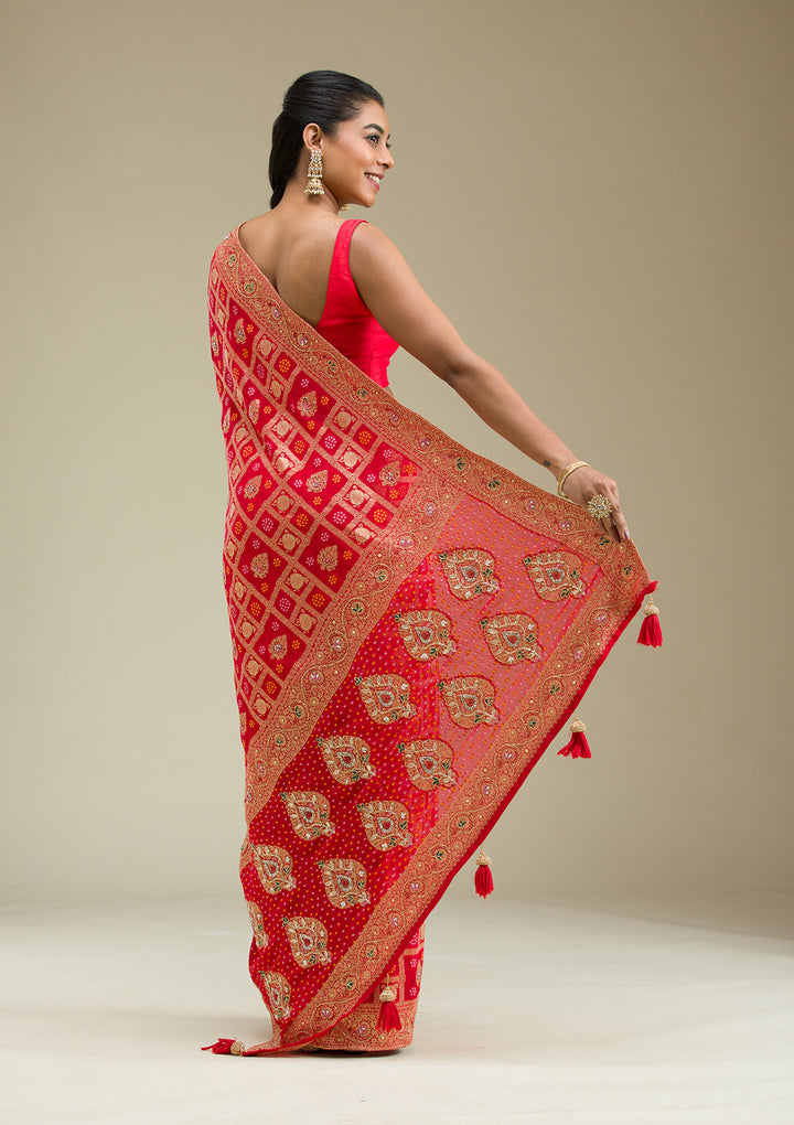 Red Zariwork Banarasi Saree