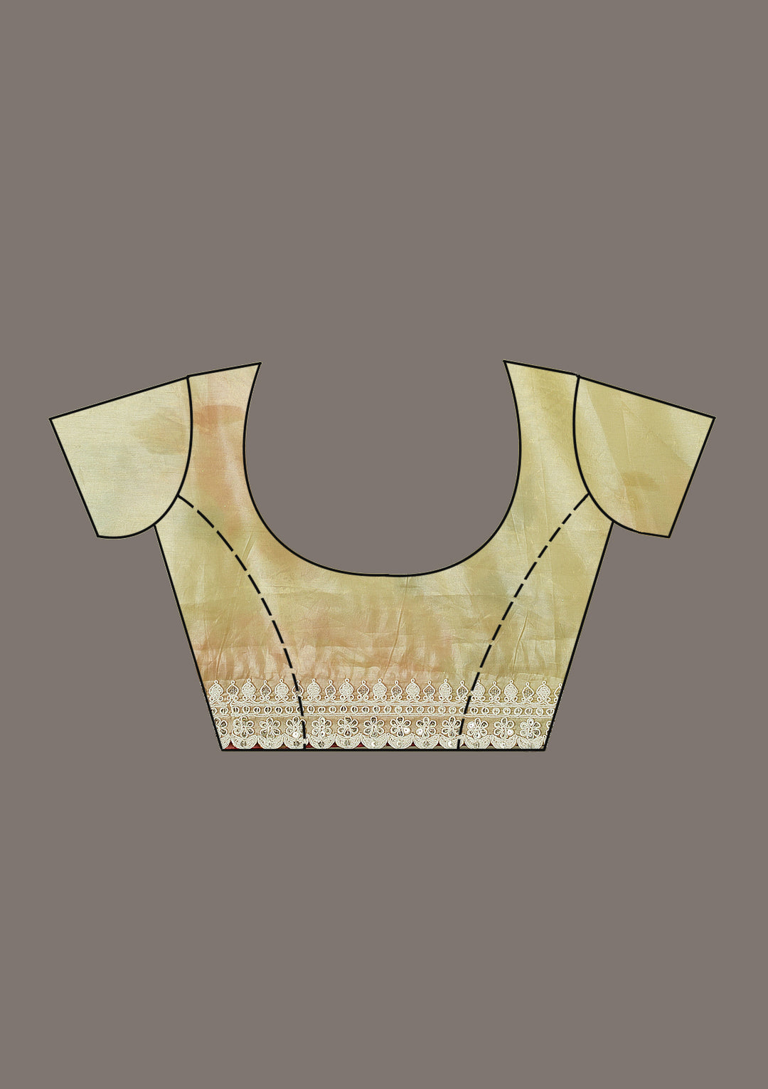 Yellow Sequins Tissue Saree
