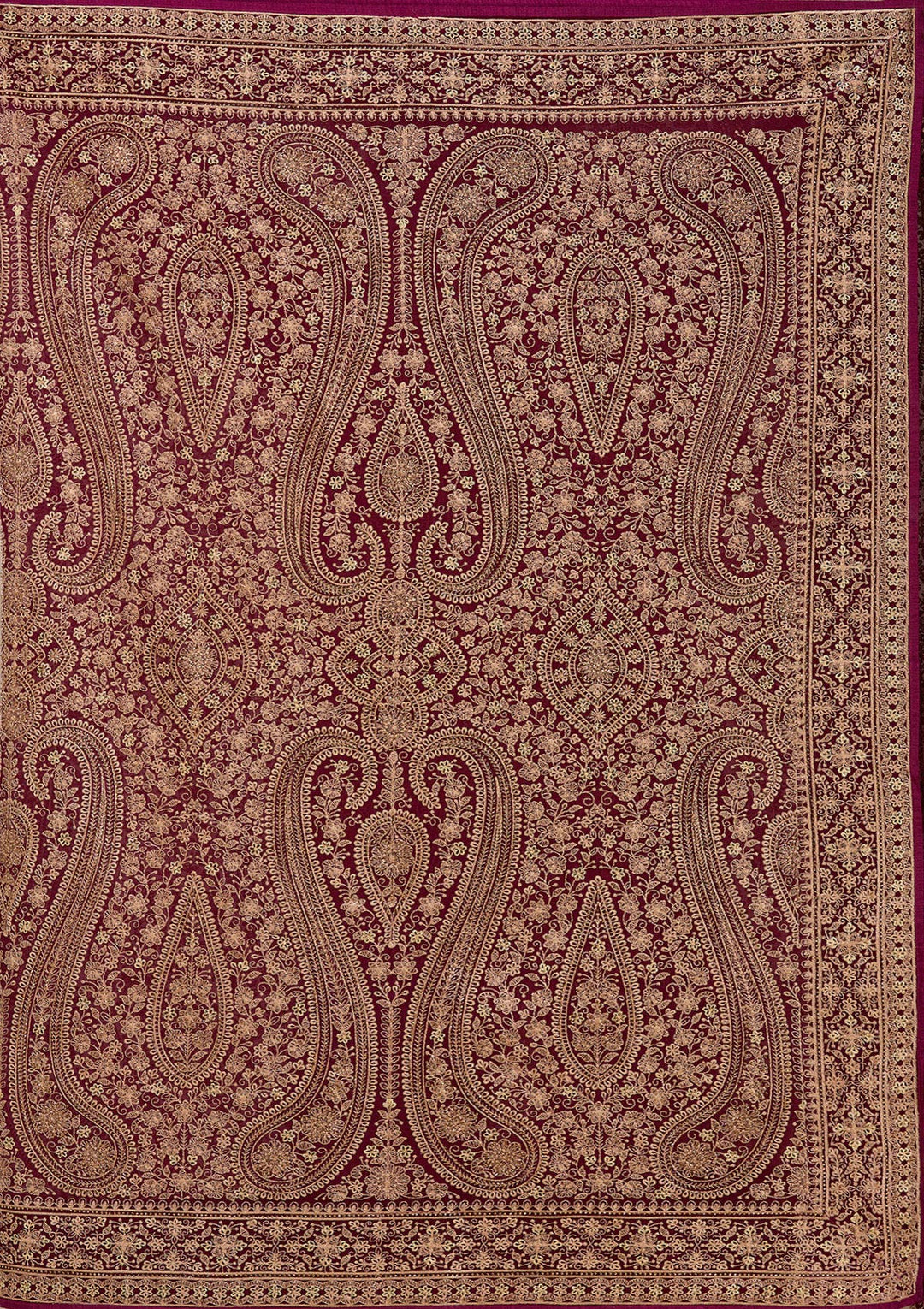 Wine Kashmiri Georgette Saree