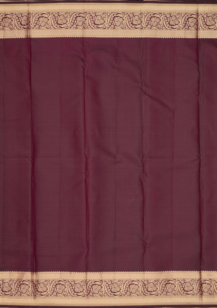 Brown Zariwork Pure Silk Saree