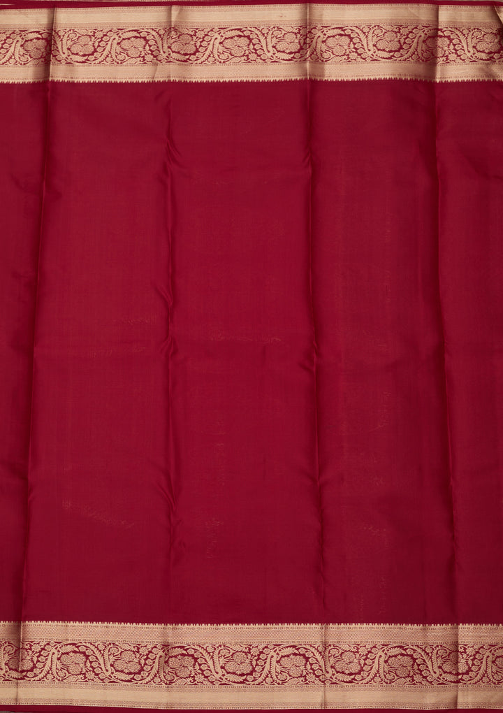 Maroon Zariwork (Gold) Silk Silk_Saree