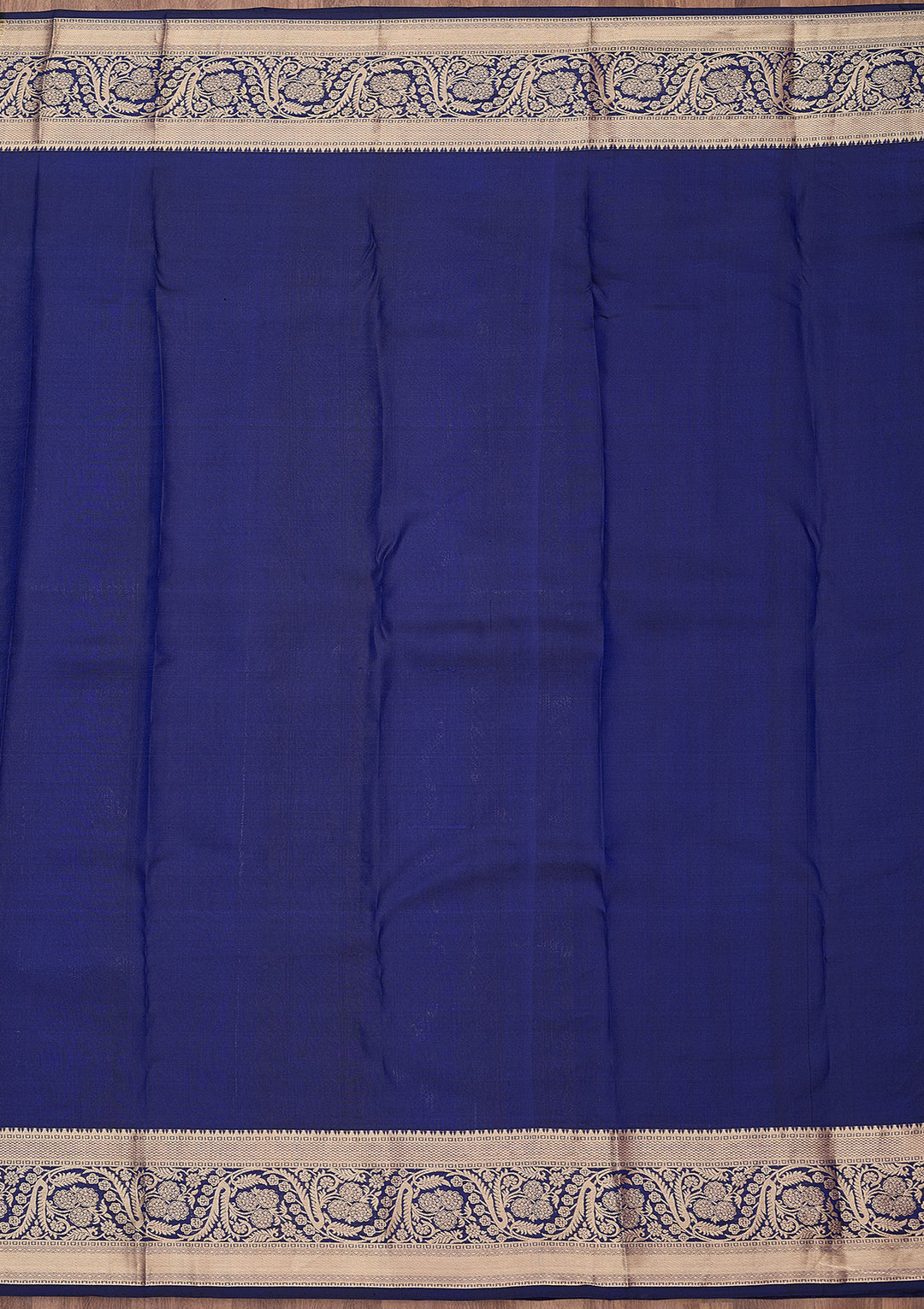 Navy Blue Zariwork (Gold) Silk Silk_Saree