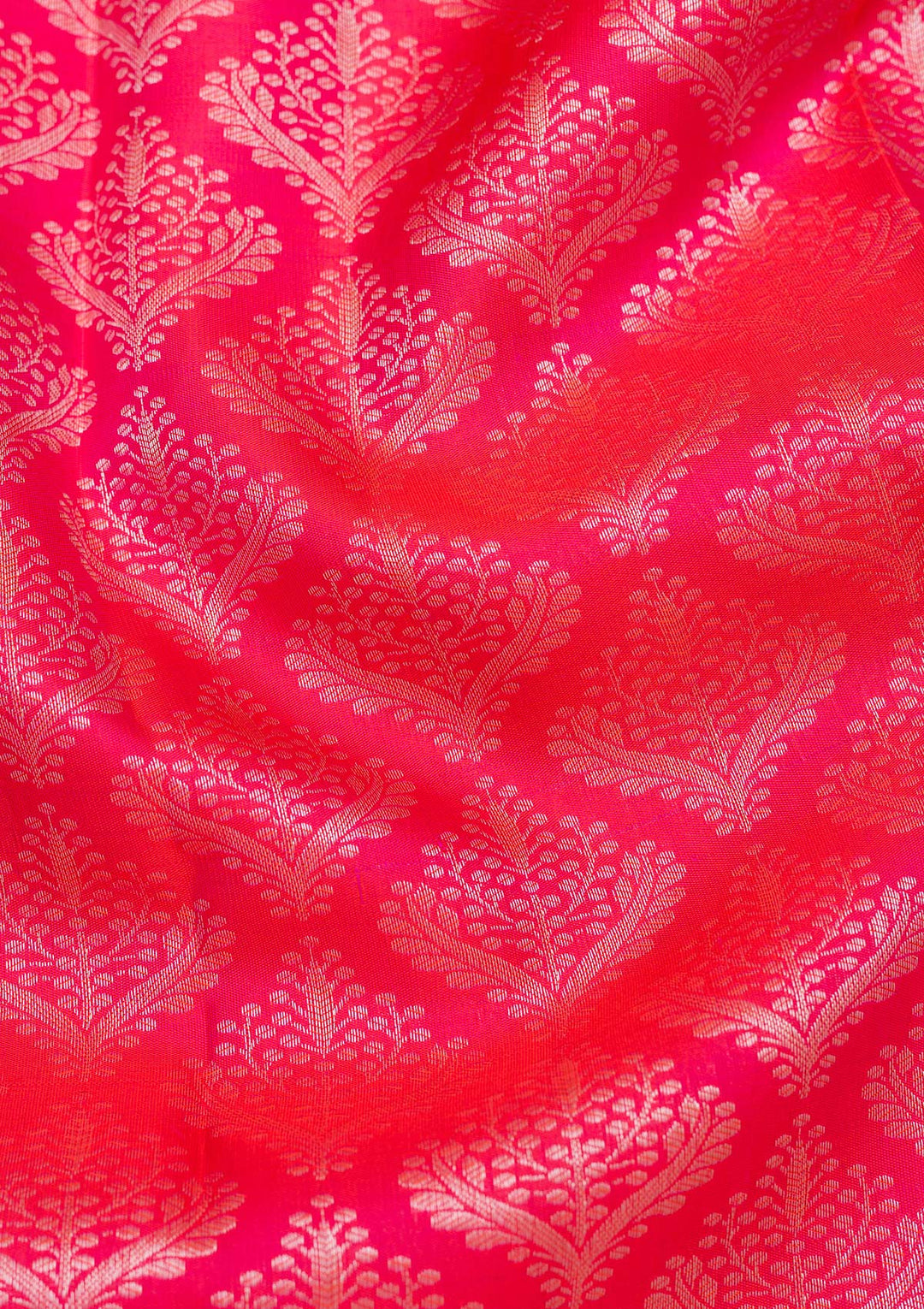 Rani Pink Zariwork Pure Silk Saree