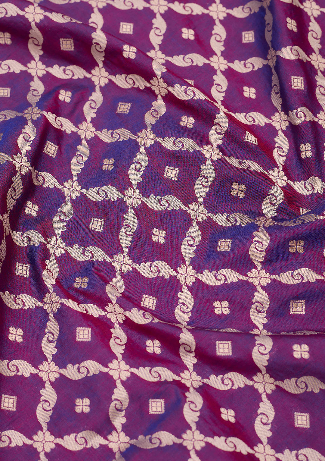 Purple Zariwork Pure Silk Saree