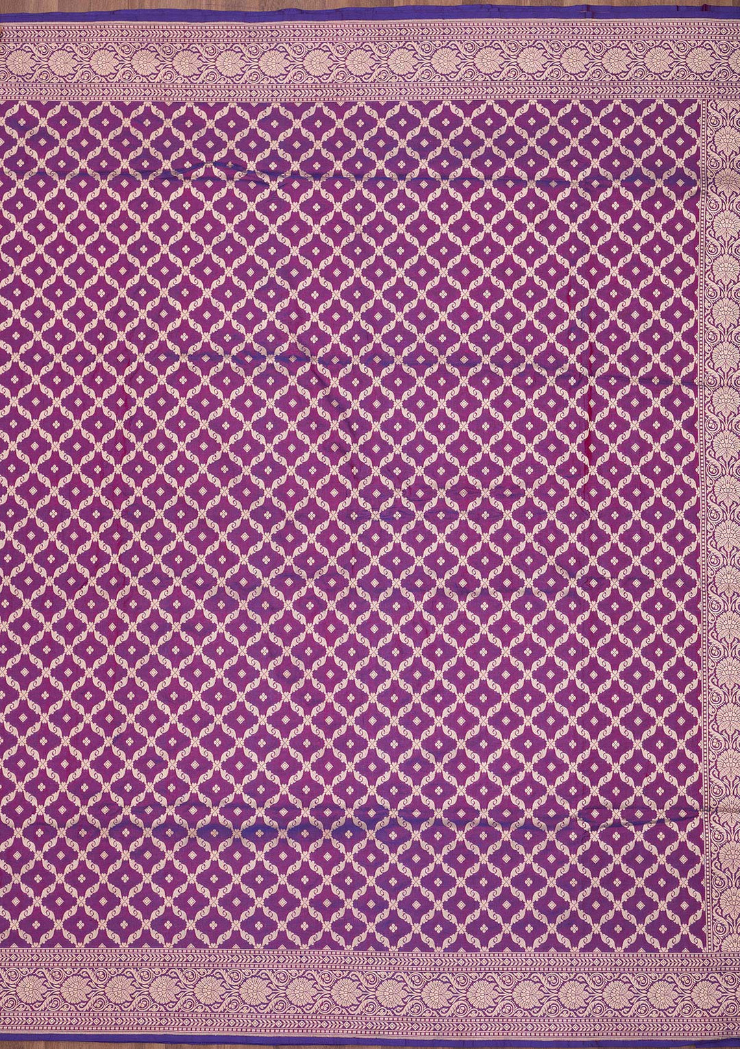 Purple Zariwork Pure Silk Saree