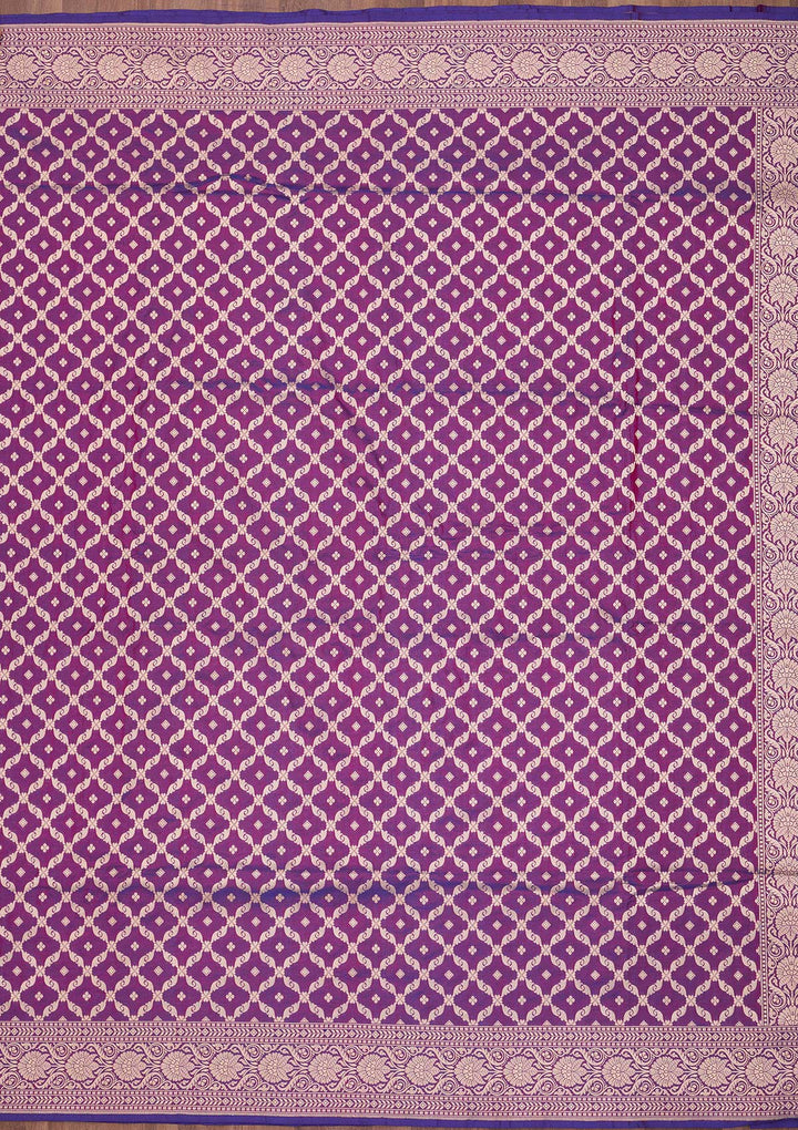 Purple Zariwork Pure Silk Saree