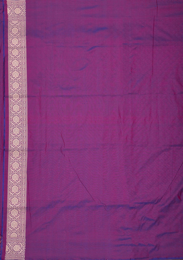 Purple Zariwork Pure Silk Saree