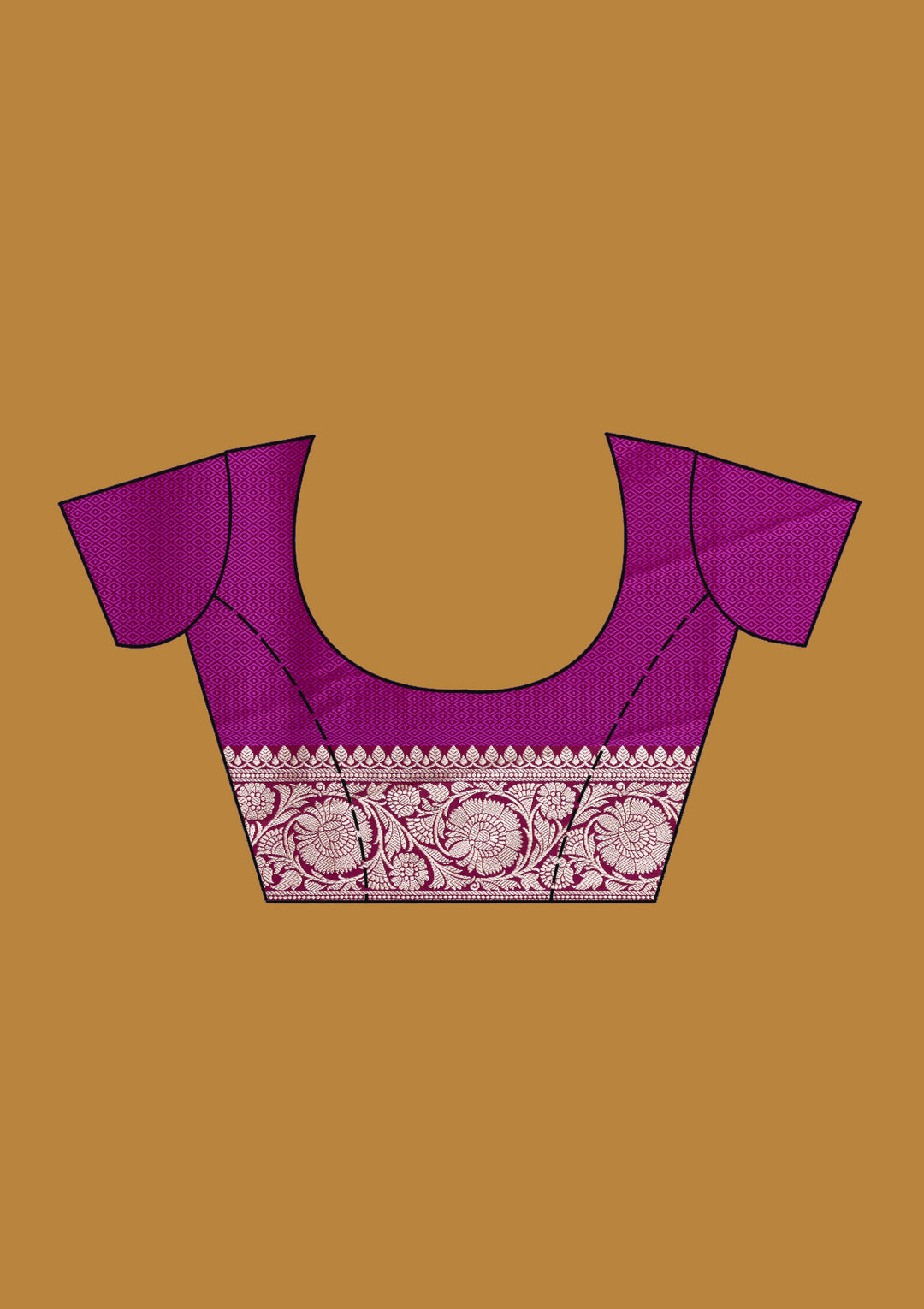 Wine Zariwork (Gold) Satin Silk Saree