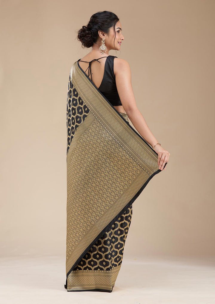 Black Zariwork (Gold) Silk Saree