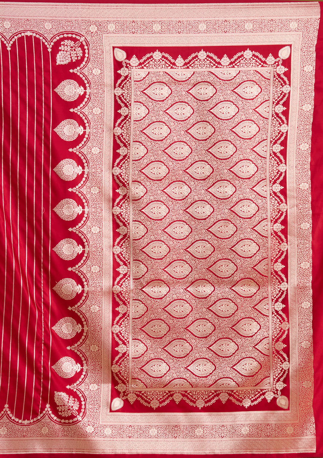 Maroon Zariwork (Gold) Silk Saree