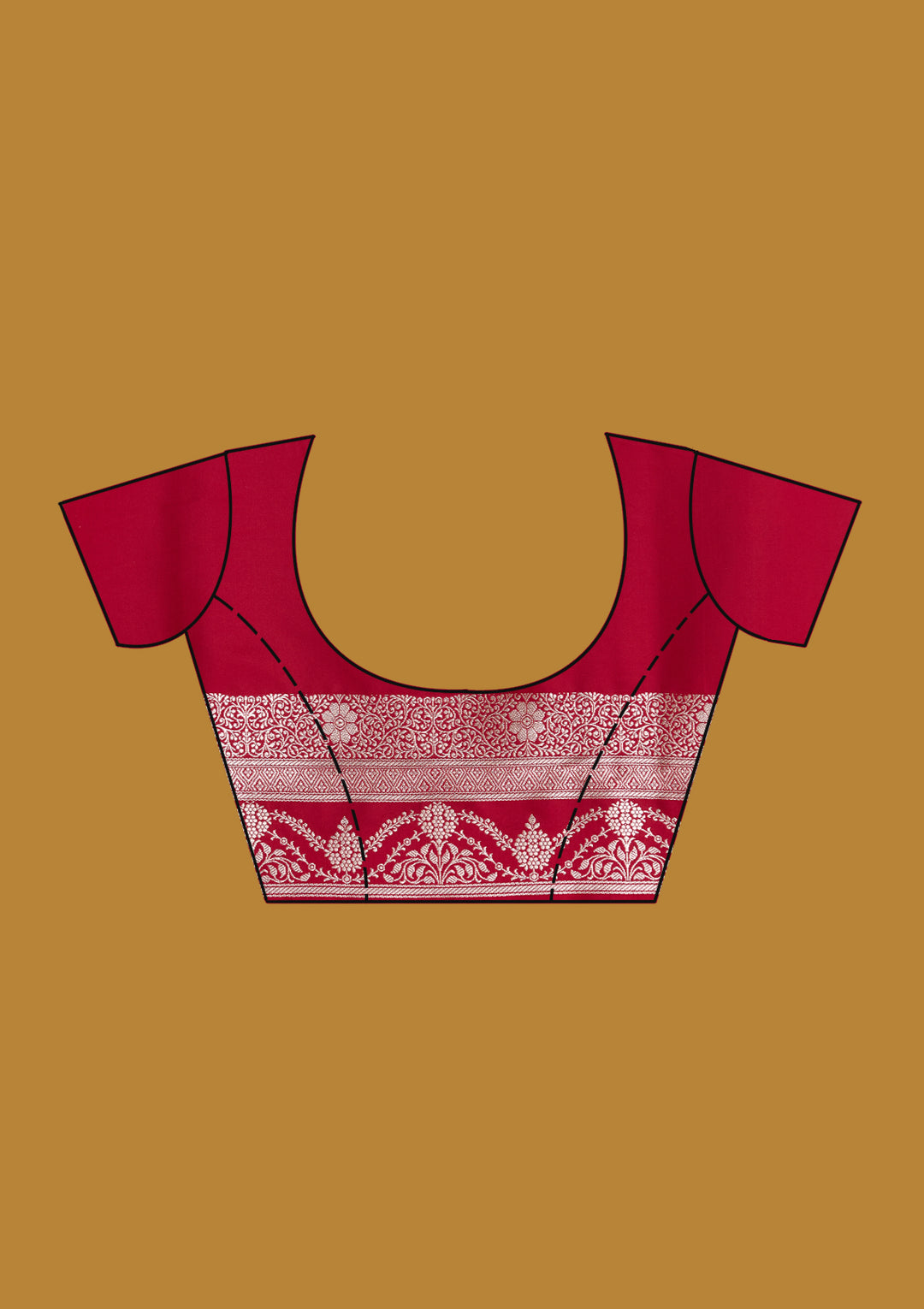 Maroon Zariwork (Gold) Silk Saree