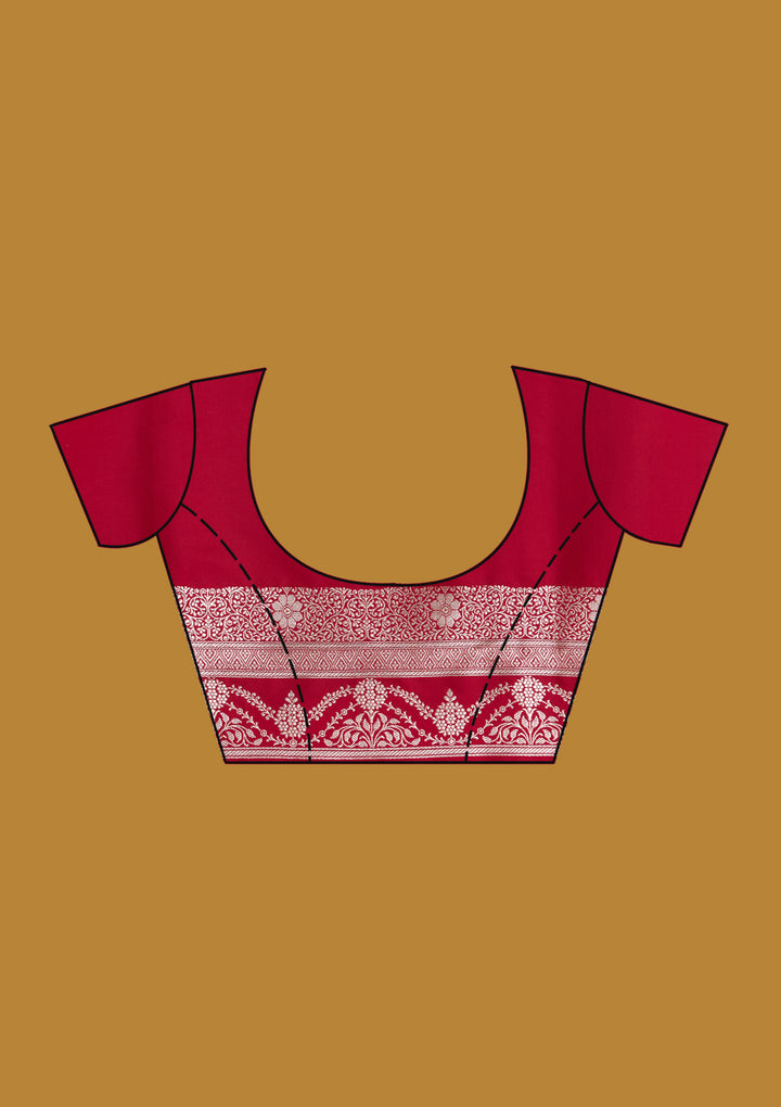 Maroon Zariwork (Gold) Silk Saree