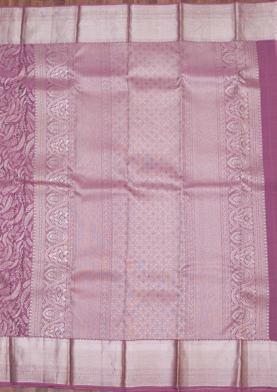 Lavender Zariwork Pure Silk Saree