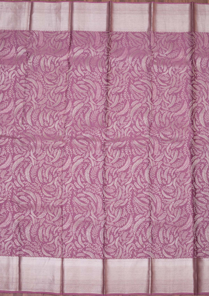 Lavender Zariwork Pure Silk Saree