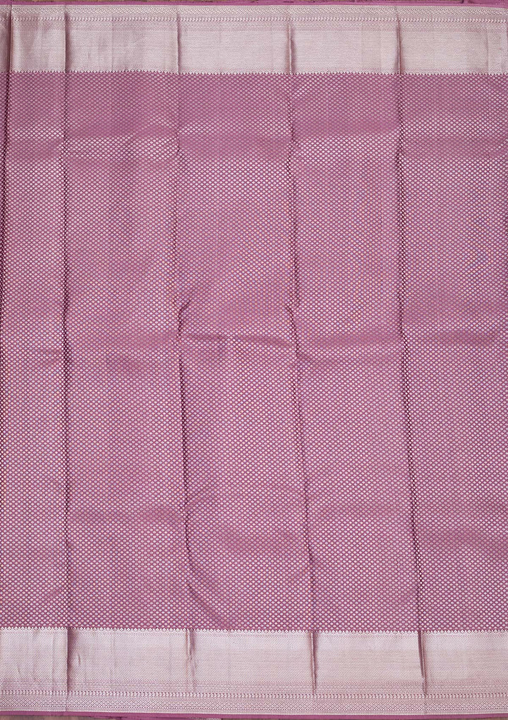 Lavender Zariwork Pure Silk Saree