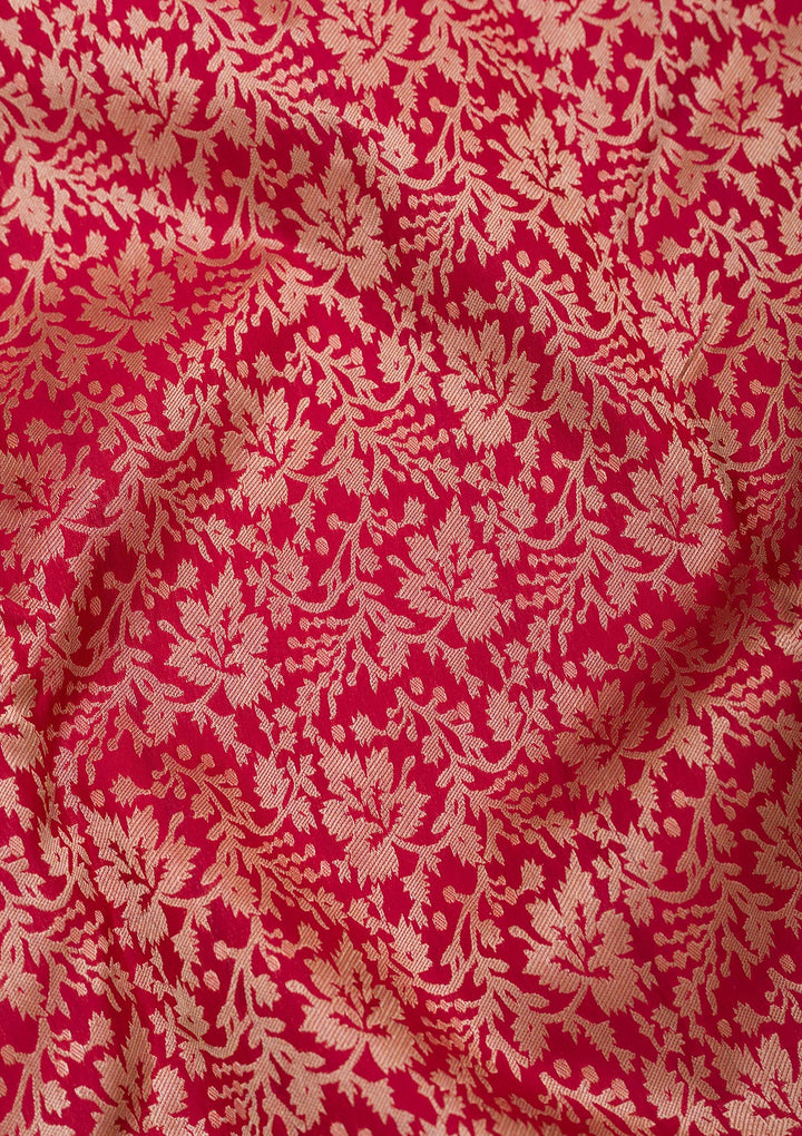 Maroon Zariwork Pure Silk Saree