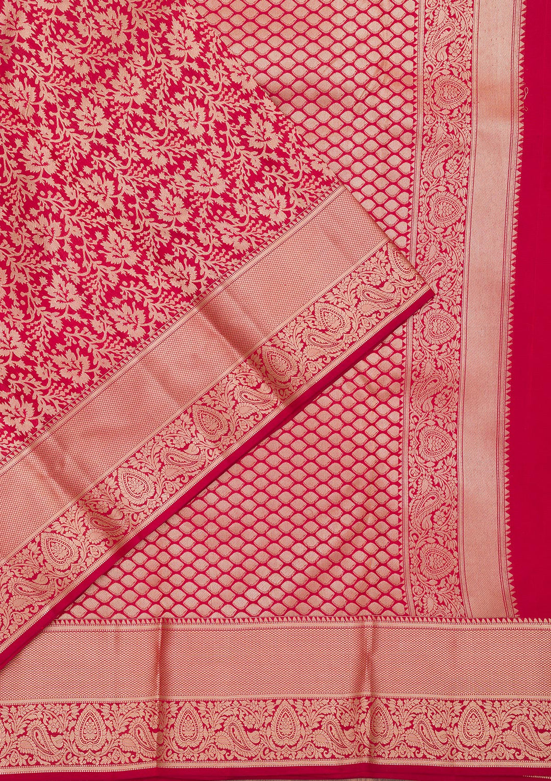 Maroon Zariwork Pure Silk Saree