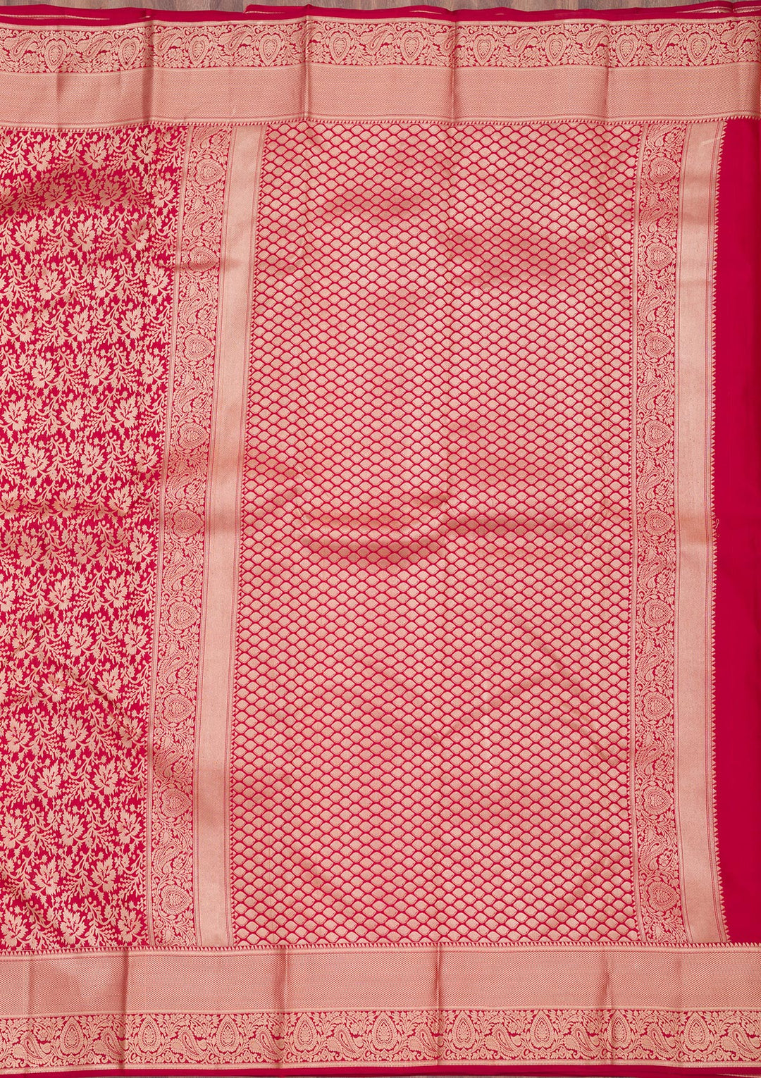 Maroon Zariwork Pure Silk Saree