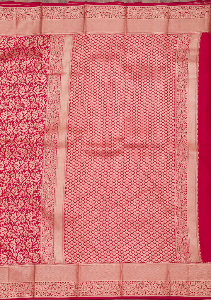 Maroon Zariwork Pure Silk Saree