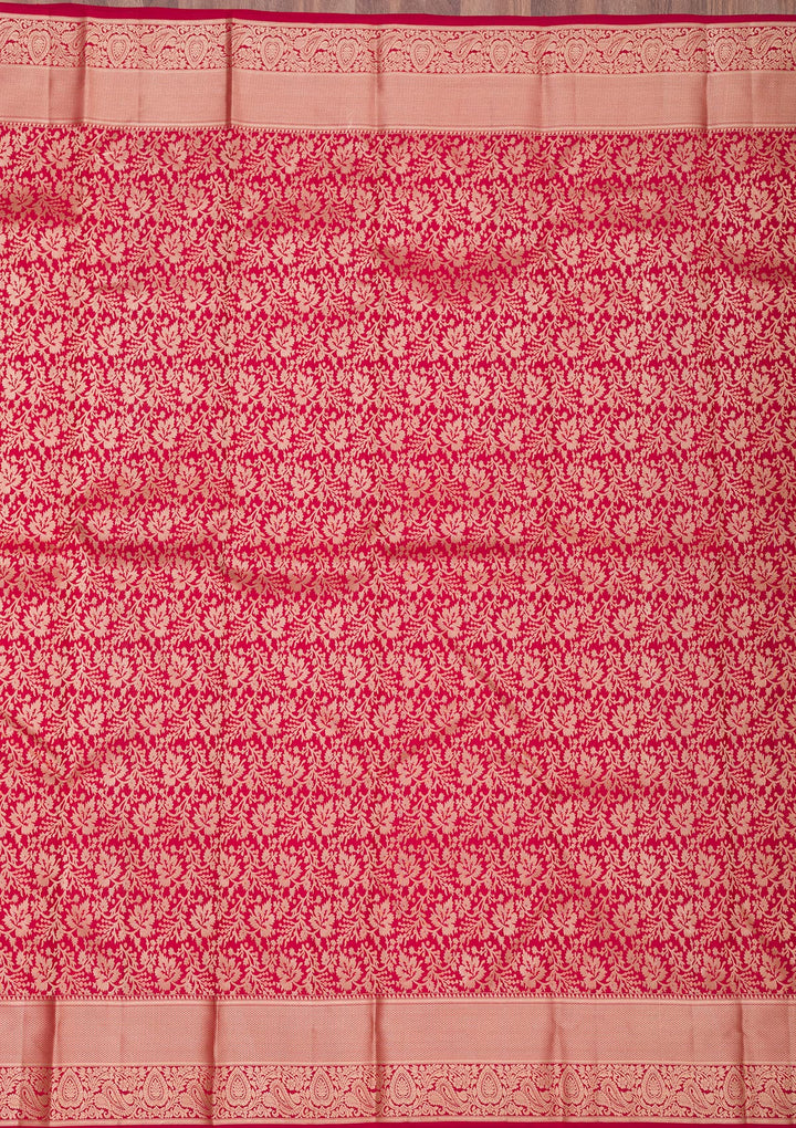 Maroon Zariwork Pure Silk Saree