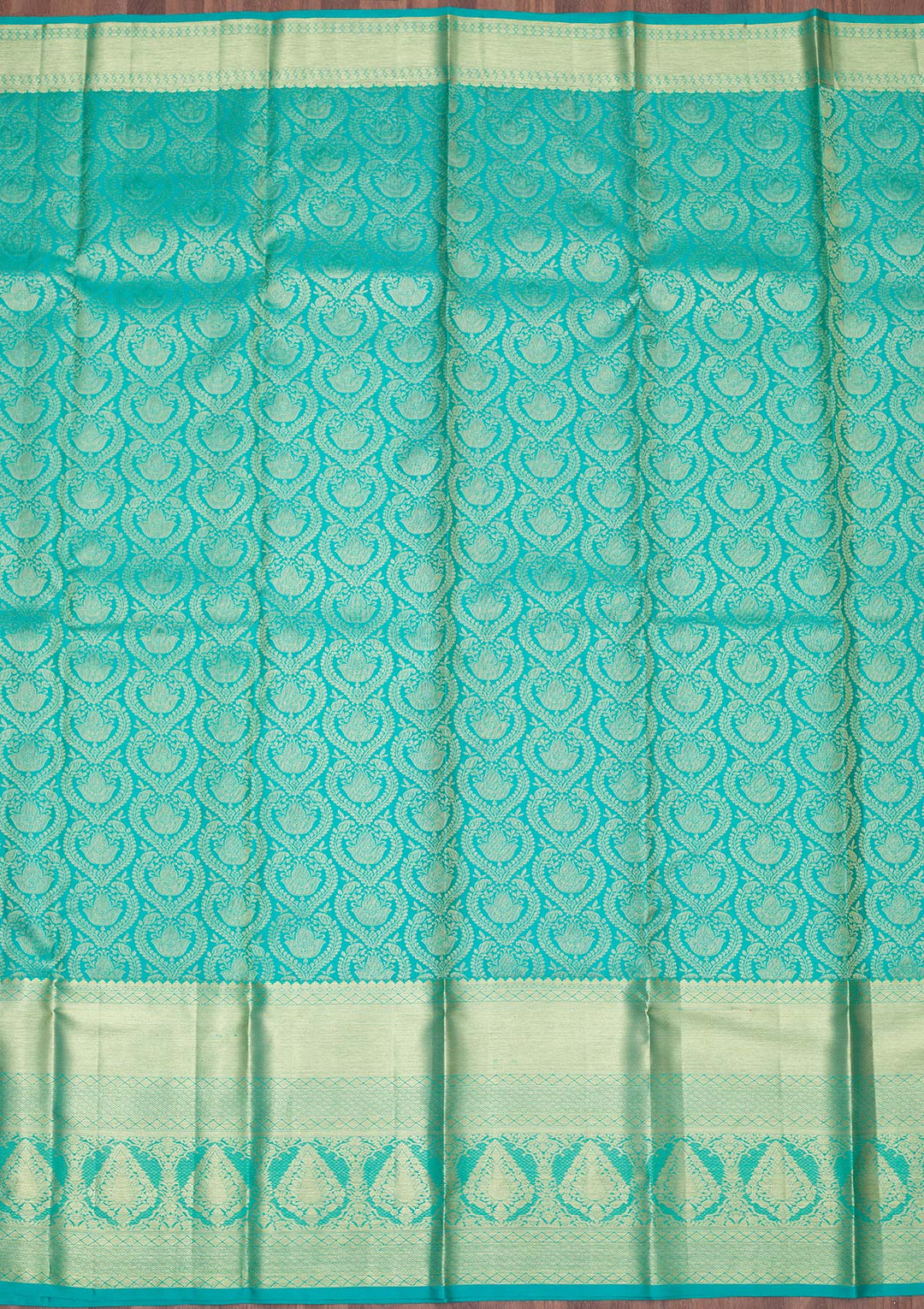 Rama Green Zariwork Pure Silk Saree