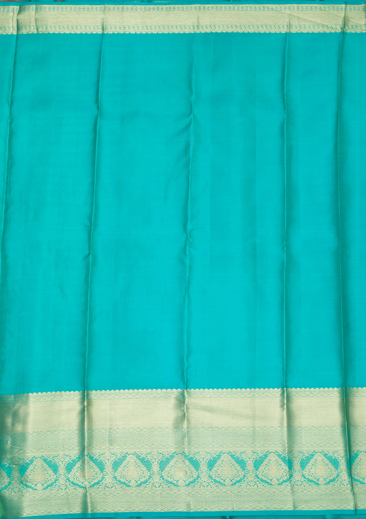 Rama Green Zariwork Pure Silk Saree