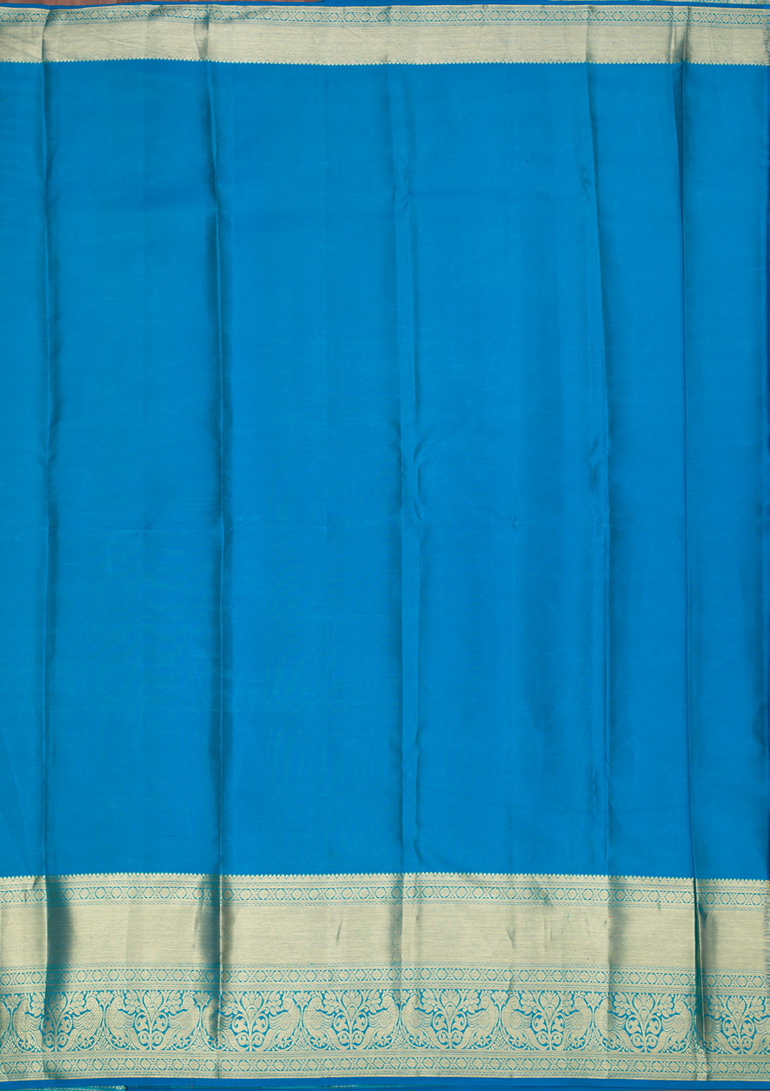 Turquoise Blue Zariwork Pure Silk Saree