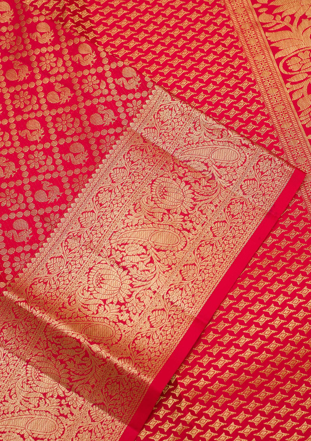 Red Zariwork Pure Silk Saree