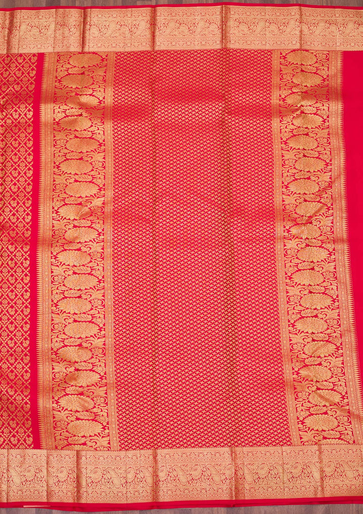 Red Zariwork Pure Silk Saree