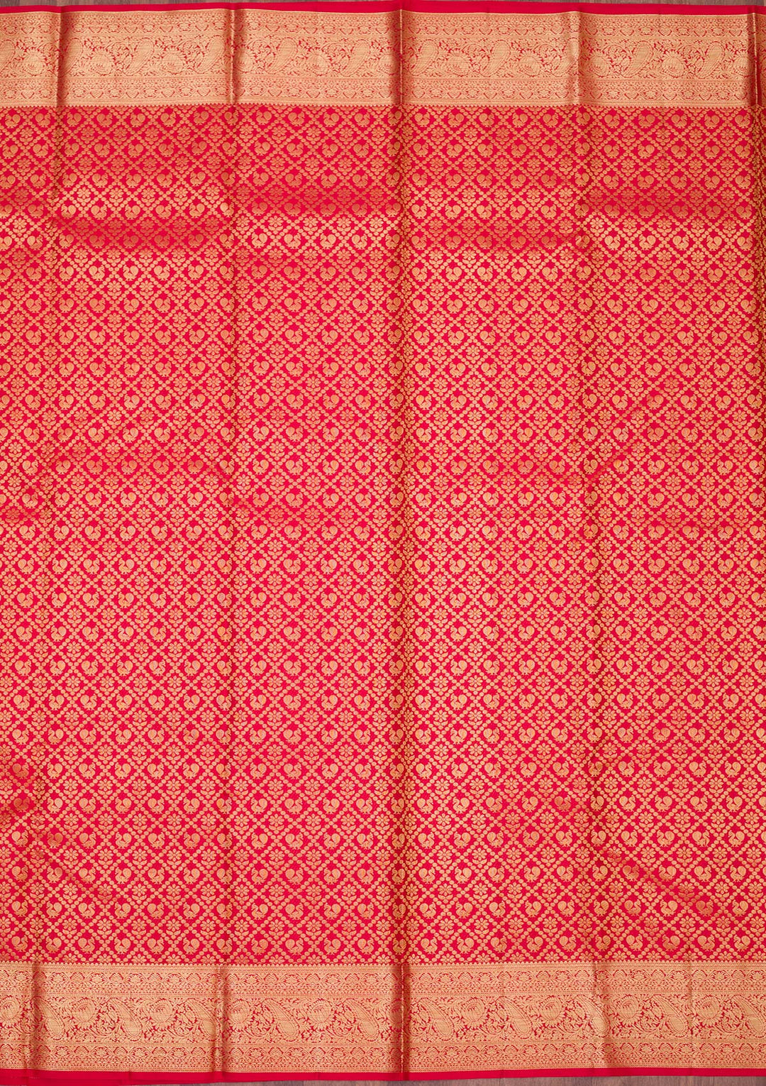 Red Zariwork Pure Silk Saree