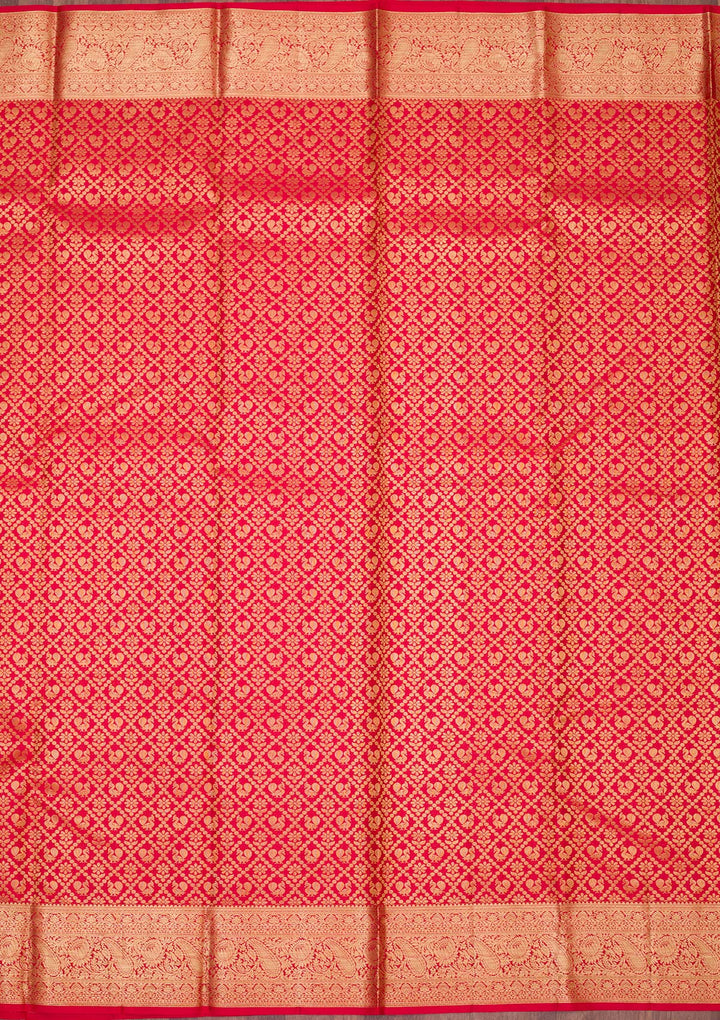 Red Zariwork Pure Silk Saree