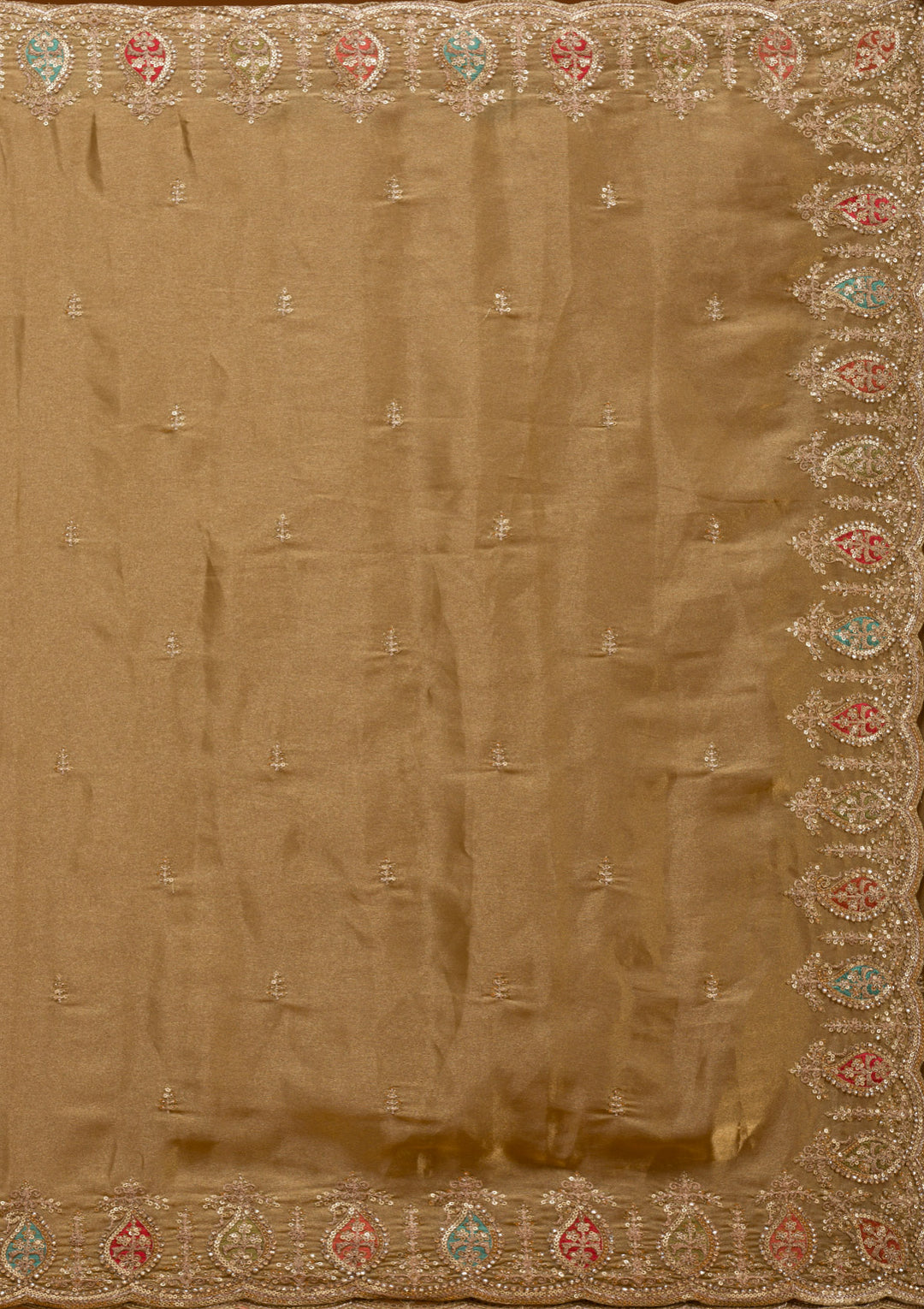 Gold Zariwork Tissue Saree