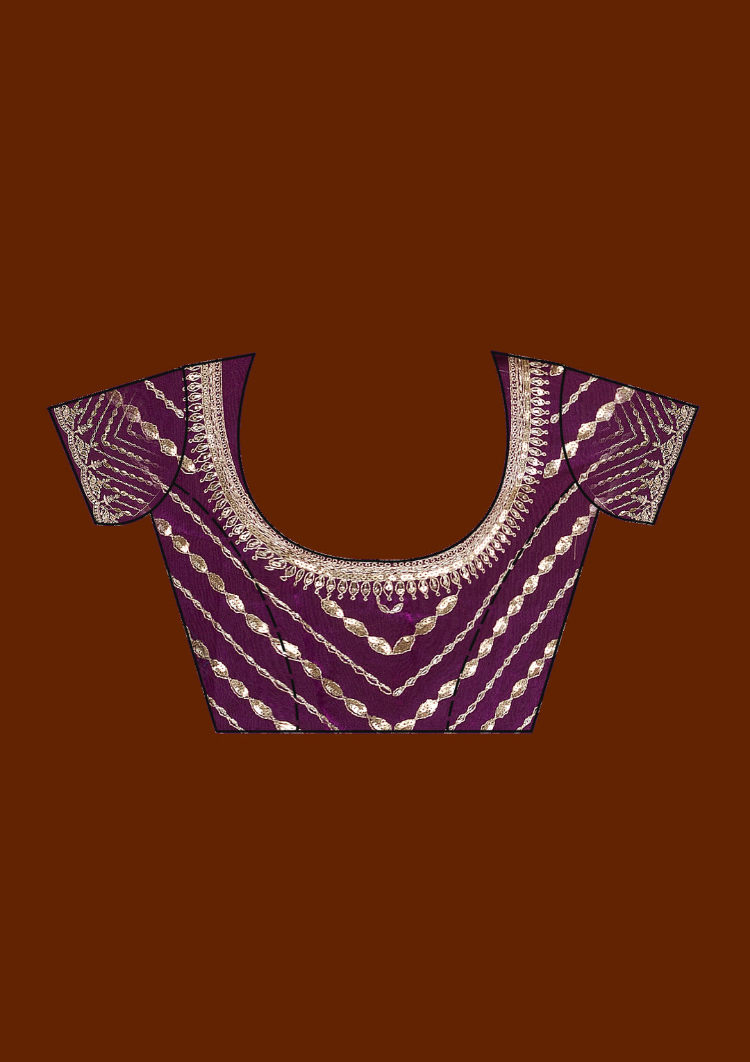 Purple Zariwork Tissue Saree