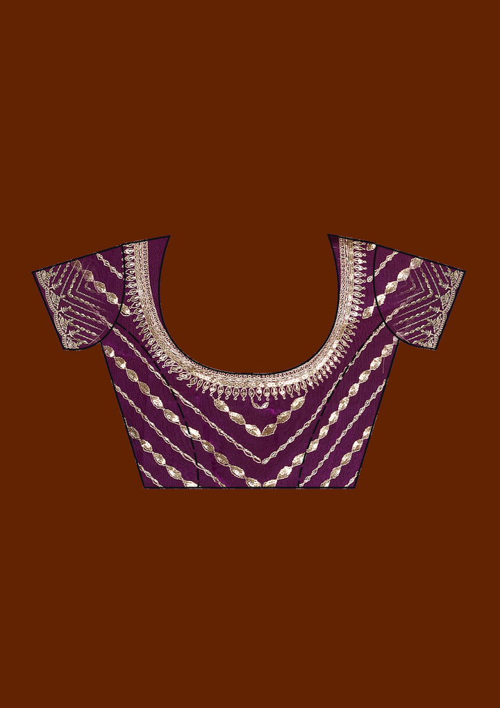 Purple Zariwork Tissue Saree