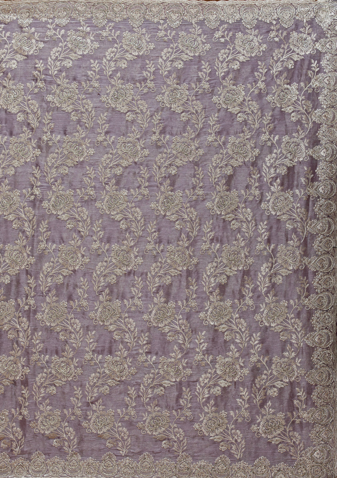 Grey Zariwork Tissue Saree