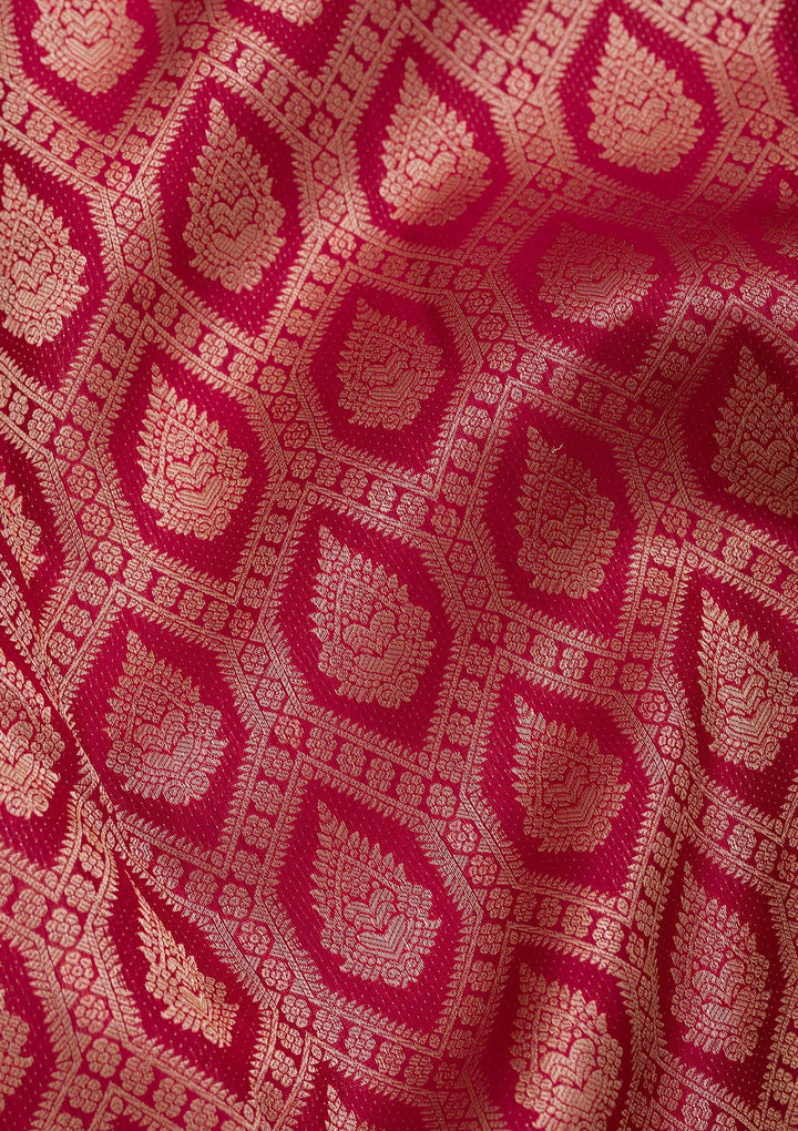 Maroon Zariwork Pure Silk Saree