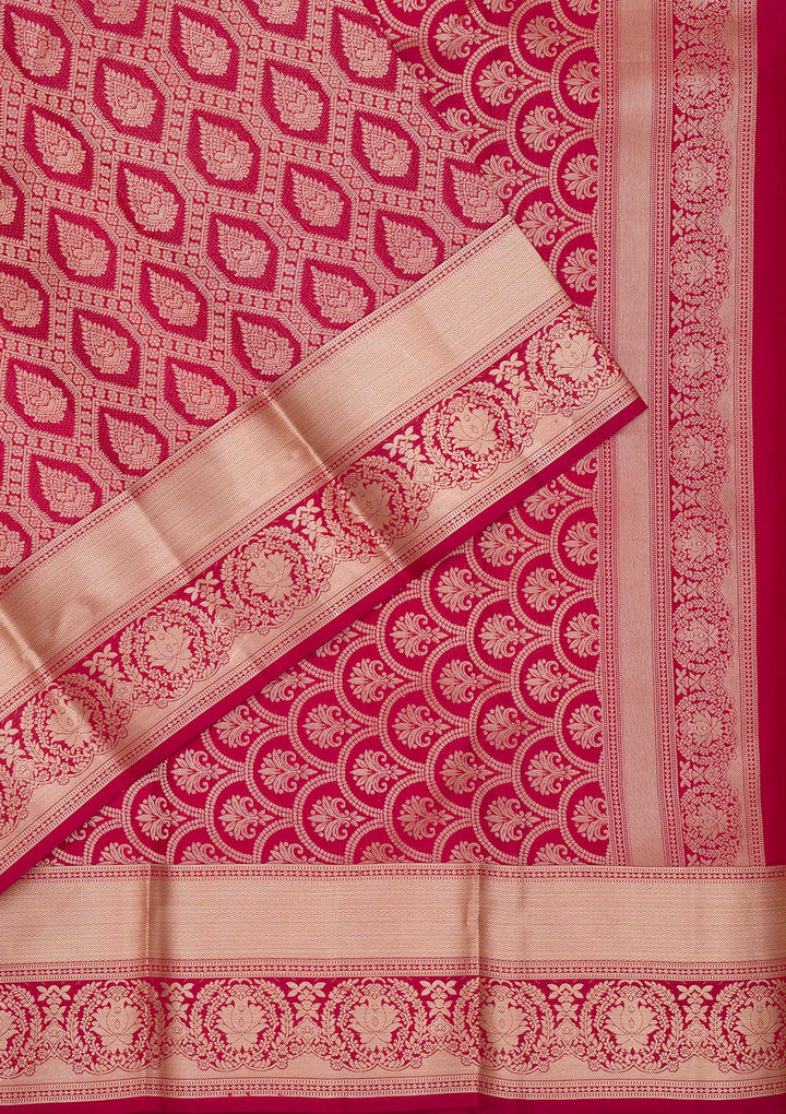 Maroon Zariwork Pure Silk Saree