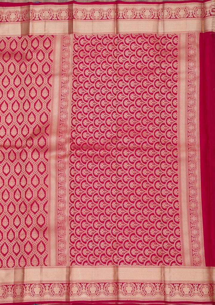 Maroon Zariwork Pure Silk Saree